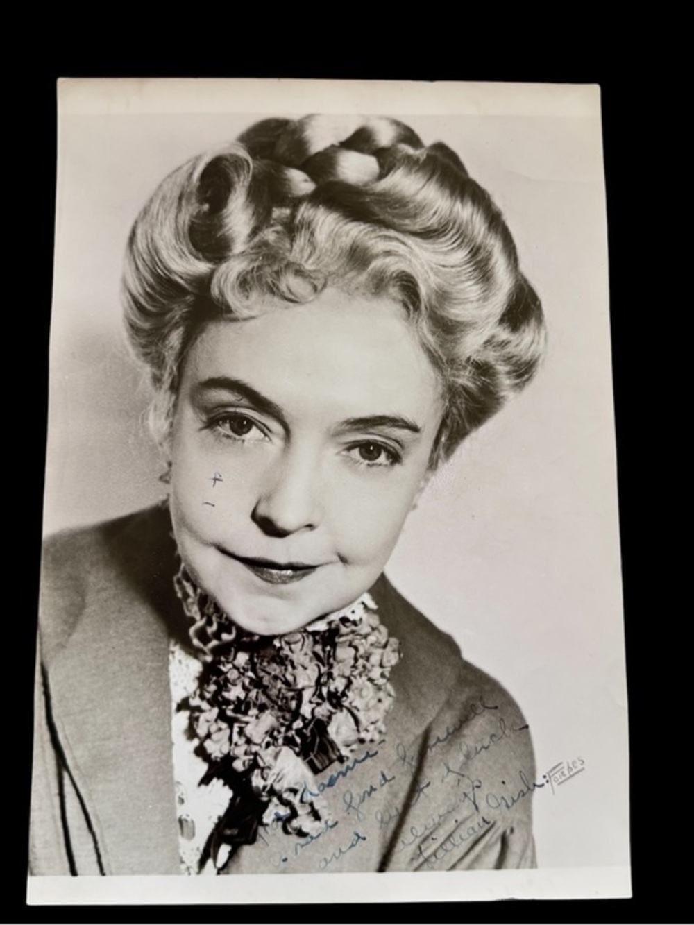 Lillian Gish Signed Autograph Photo Sea Cliff Summer Theatre 1954 Vintage 8x10